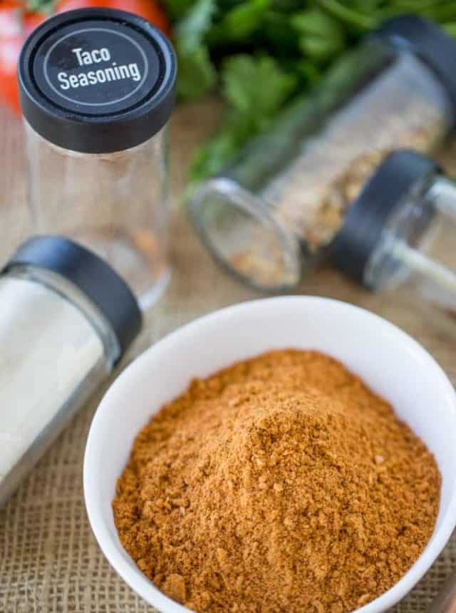 Homemade Taco Seasoning ingredients are fresh an natural